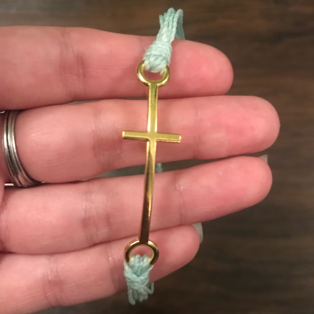Gold cross bracelet